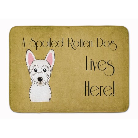 Carolines Treasures Westie Spoiled Dog Lives Here Machine Washable Memory Foam Mat BB1474RUG
